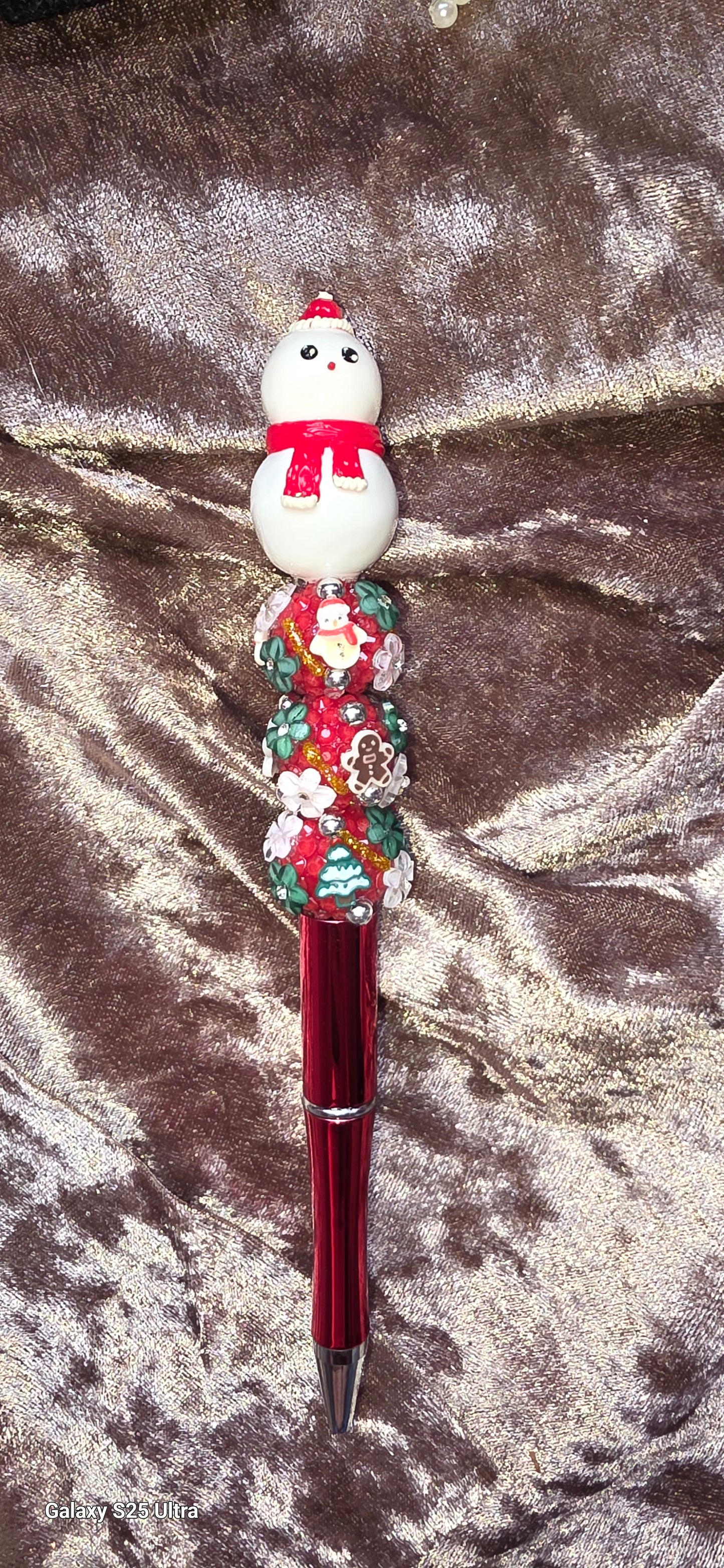 Stylo bonhomme de neige
