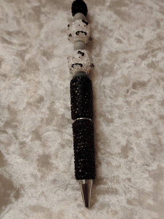 Stylo pailleté noir
