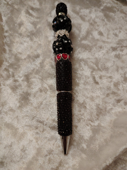 Stylo pailleté noir