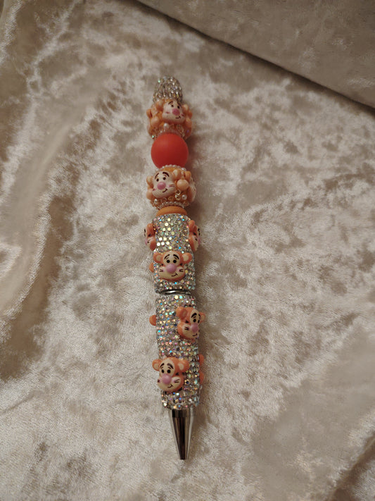 Stylo argenté pailleté